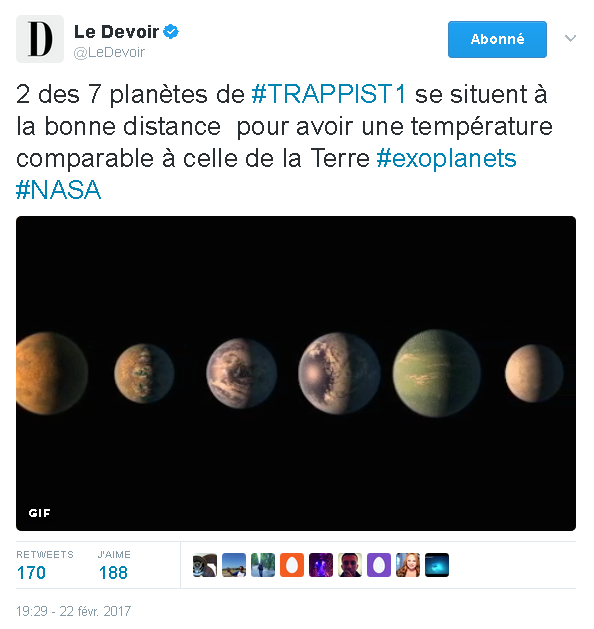 nasa tweet le devoir