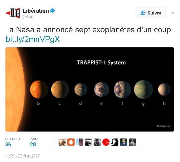 nasa tweet libération